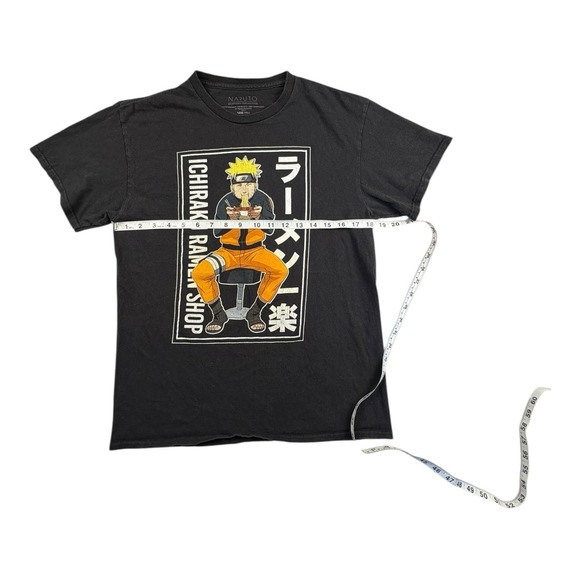 Naruto Ichiraku Ramen Shop T-Shirt Medium Black Anime Tee Shippuden - Picture 5 of 6